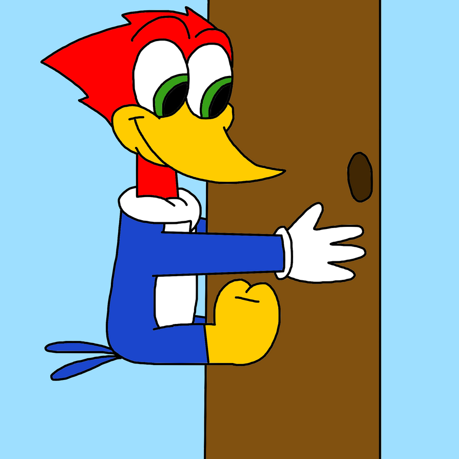 Woody Woodpecker pecking a post by MarcosPower1996 on DeviantArt