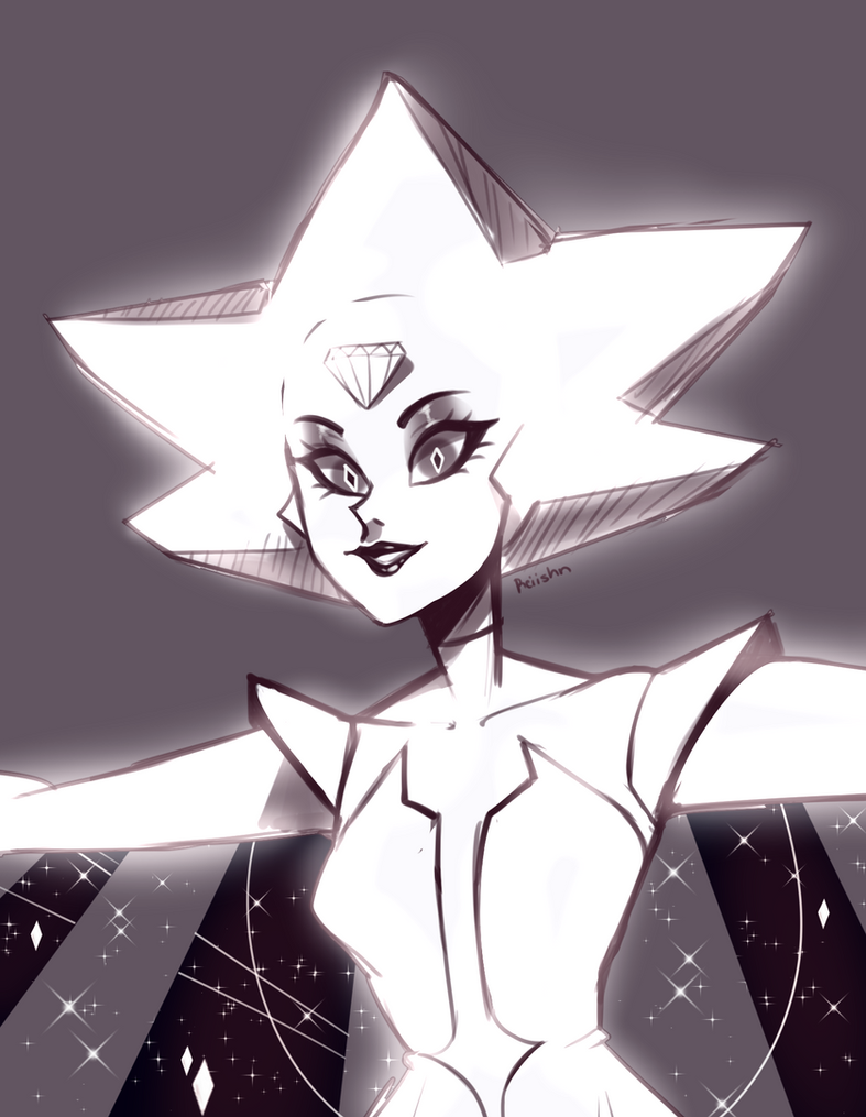 White Diamond! She's so pretty omg This is just a quick sketch I made in 30 minutes, I'll most likely make a full drawing of her once I see her a little more!