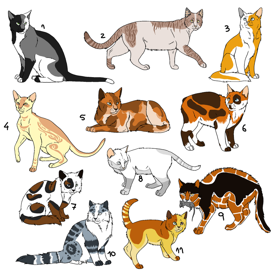 ++Cat Batch Adoptables++ 1 LEFT by KayAdoptables on DeviantArt
