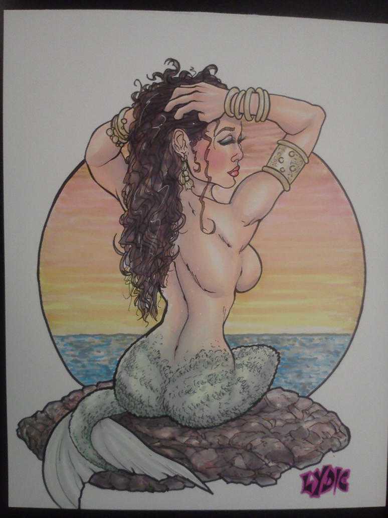 mermaid sunset by stevelydic