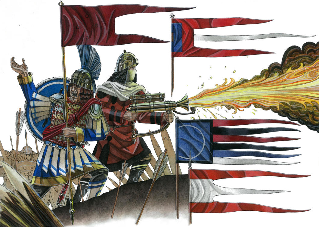 Medieval Roman Empire flags/battle standards by AMELIANVS on DeviantArt