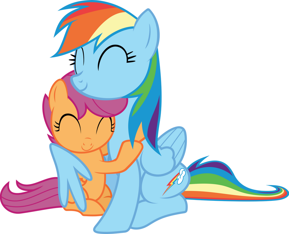rainbow_dash_scootaloo_hugging_by_timelo