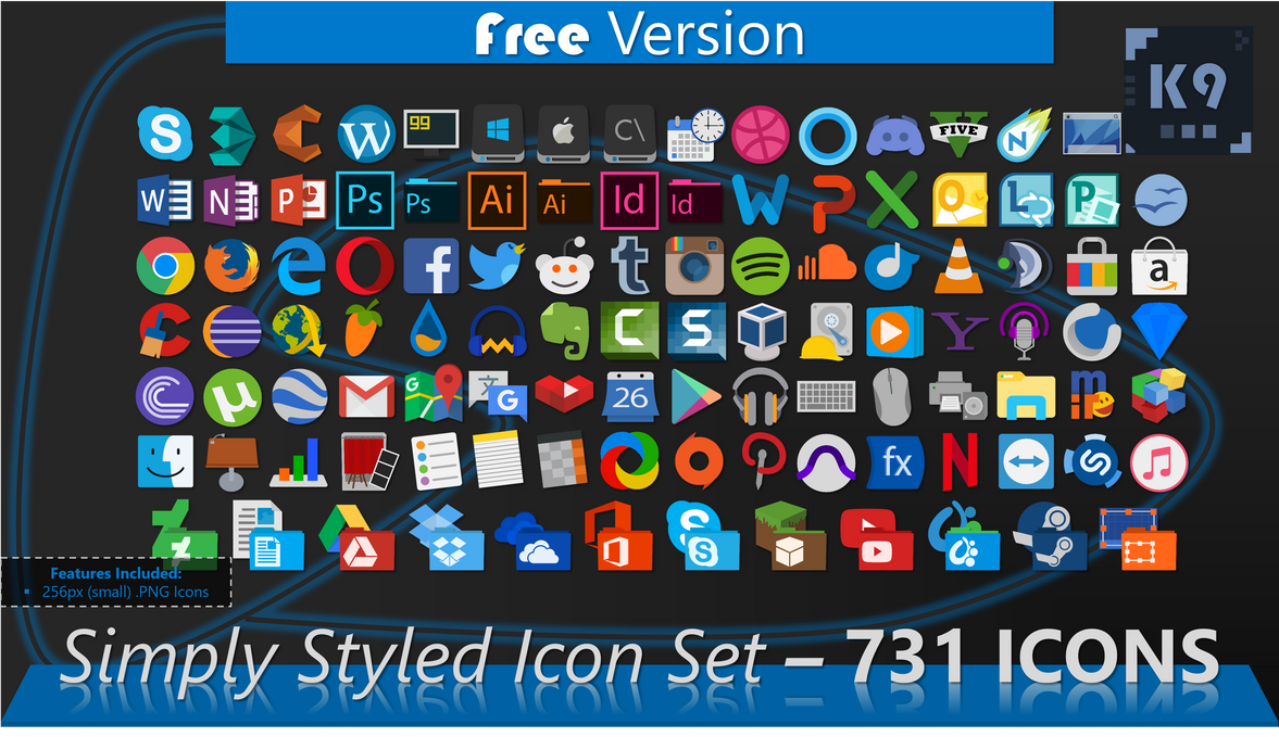 Simply Styled Icon Set - 731 Icons  [FREE] by dAKirby309 