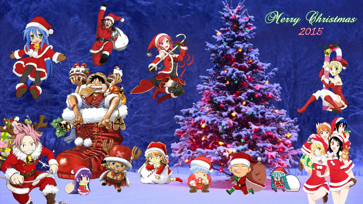 Anime Christmas Wallpaper 2015 (Version 2) by NekoTheOtaku on DeviantArt