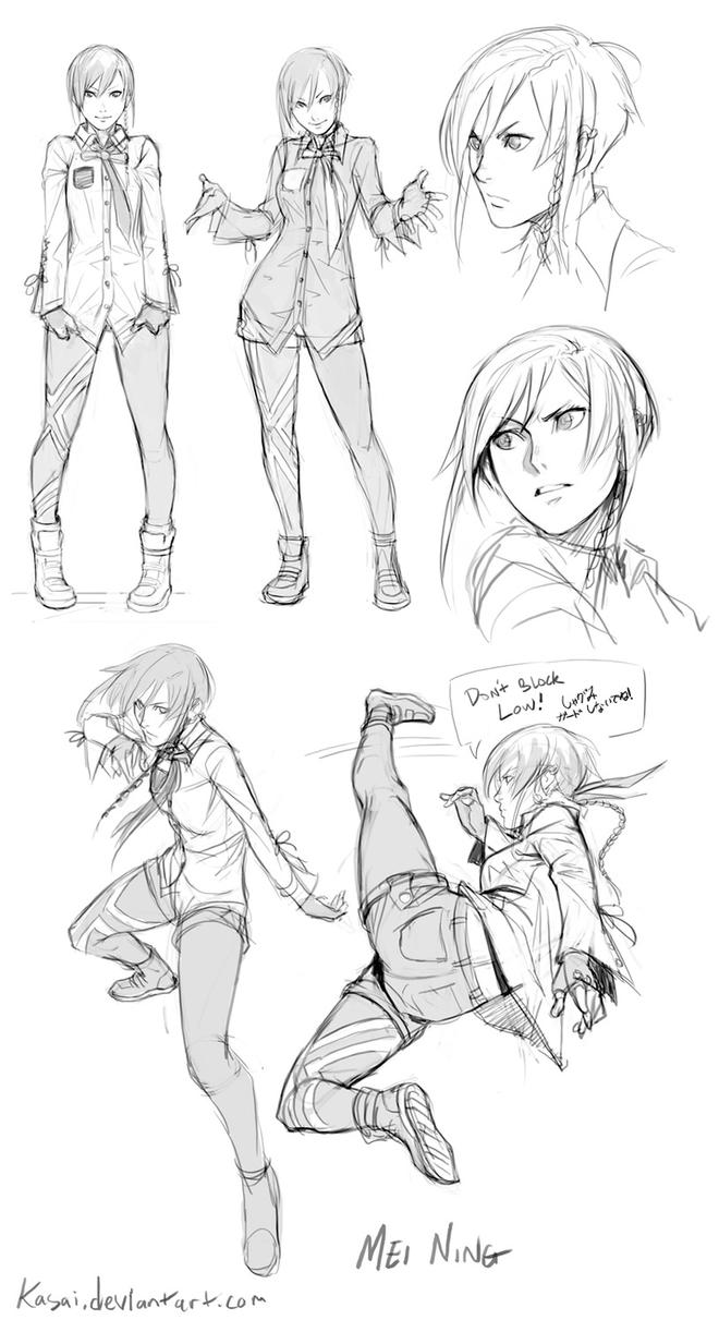 Mei Ning sketches by kasai on DeviantArt