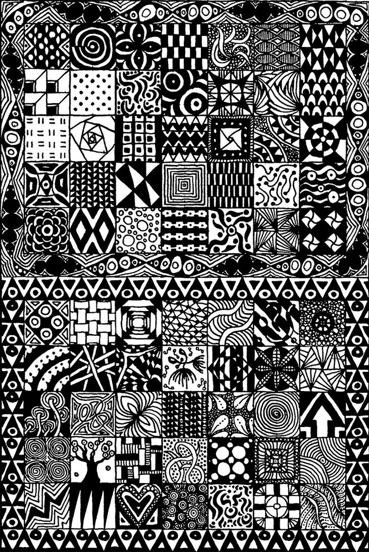 Zentangle squares by steveland67 on DeviantArt