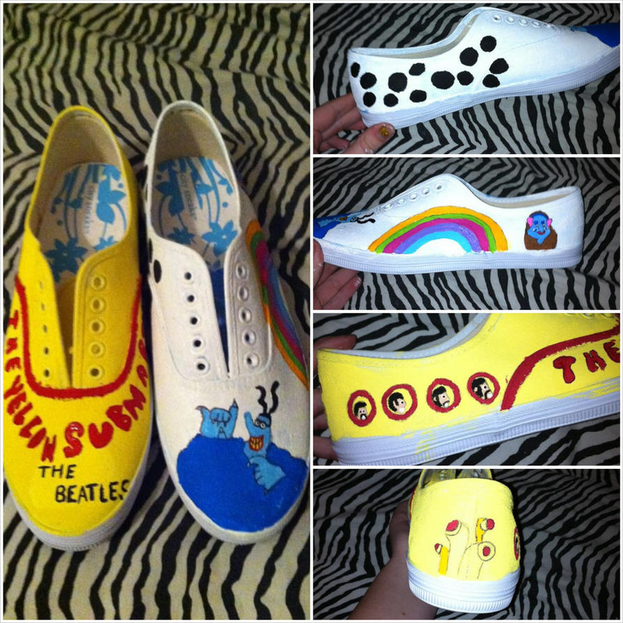 The Beatles 'Yellow Submarine' Shoes by kenziebaker on DeviantArt