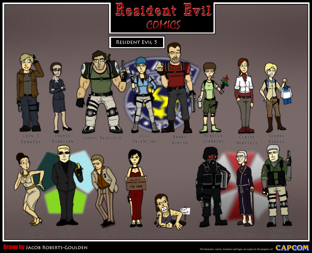 Resident Evil 5 Comic Characters by Jacob-R-Goulden on DeviantArt