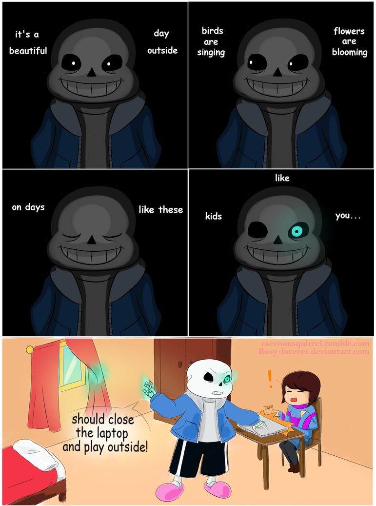 It's a beautiful day (Undertale comic) by Rosy-forever on DeviantArt