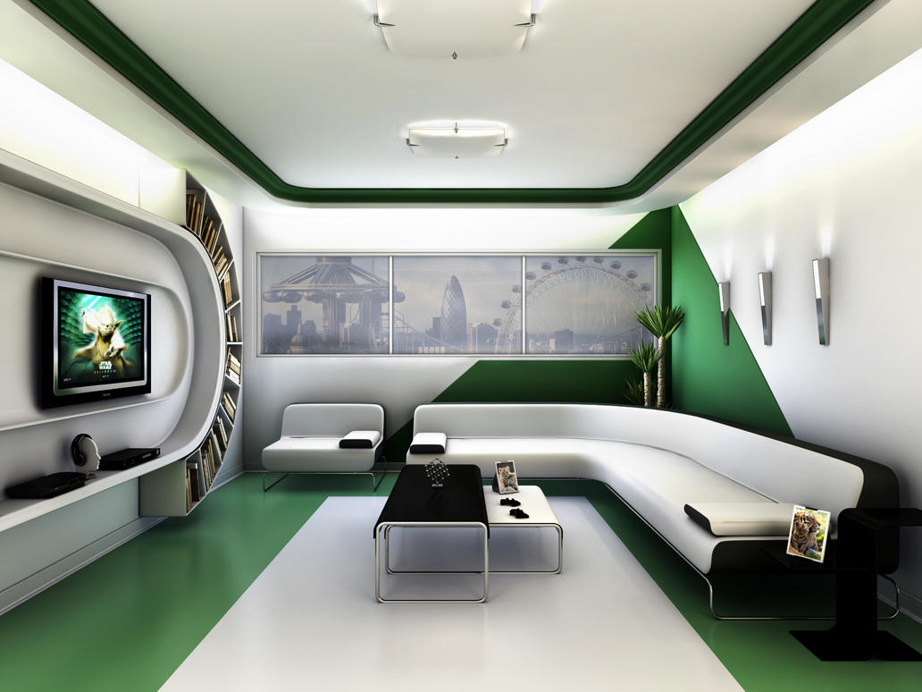 Futuristic Living Room by TwinShock on DeviantArt