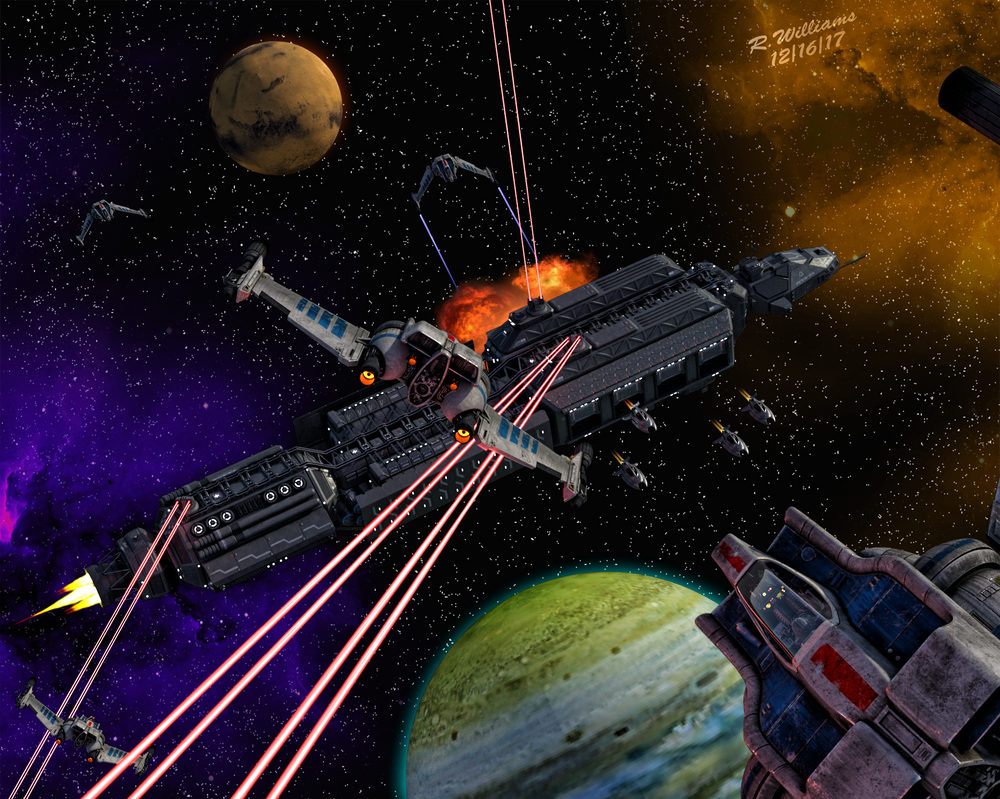 Space Battle by tkdrobert