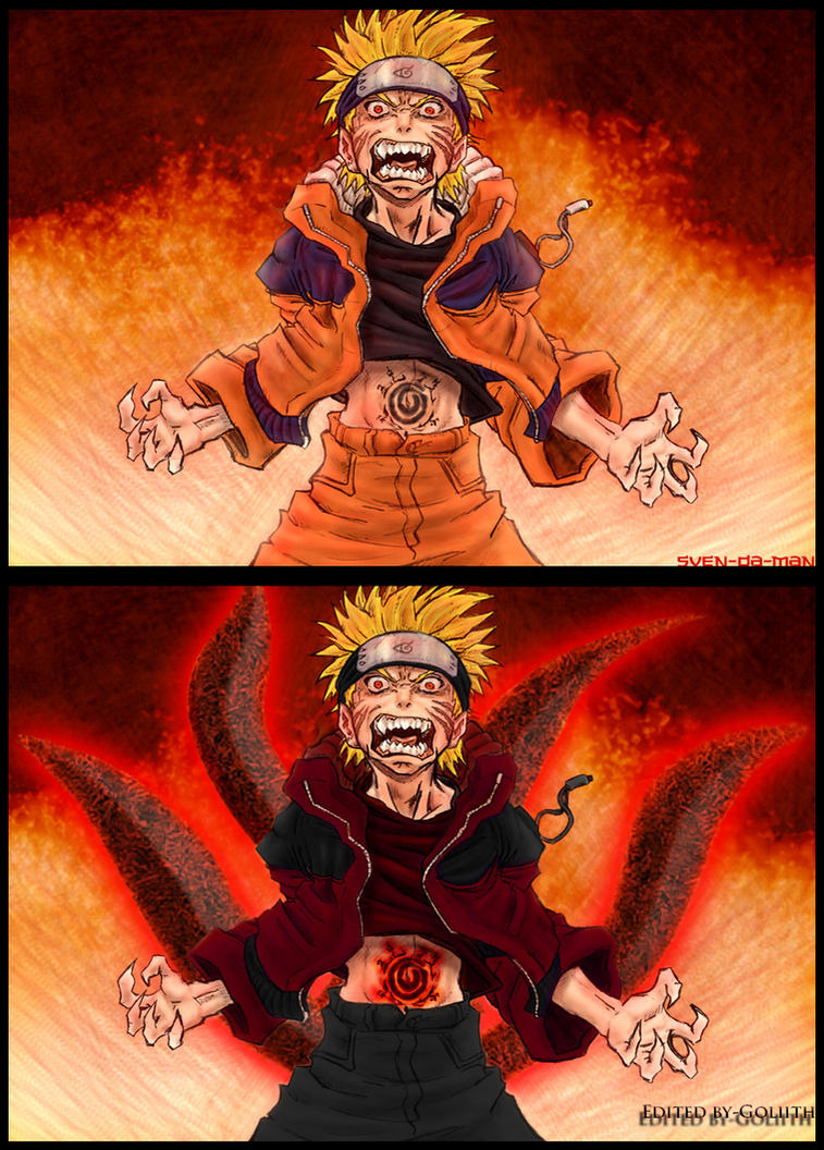 Regular Naruto, and Kyuubified by Goliith on DeviantArt