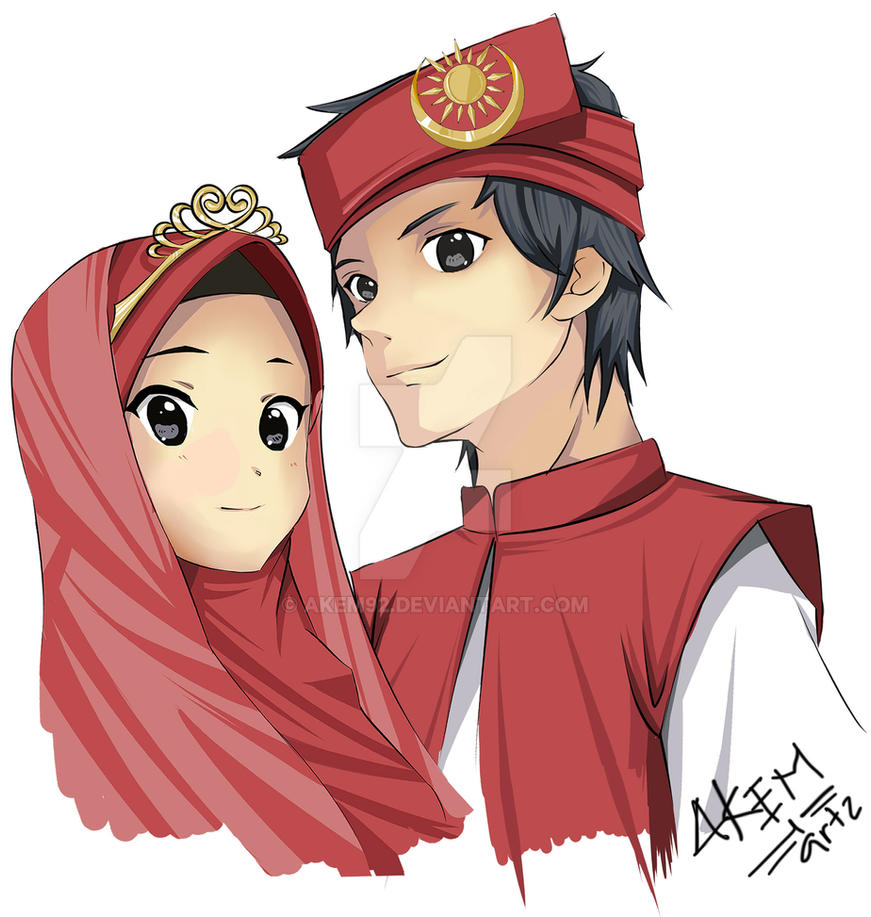 64 Kartun Couple Romantis Islami Cikimmcom
