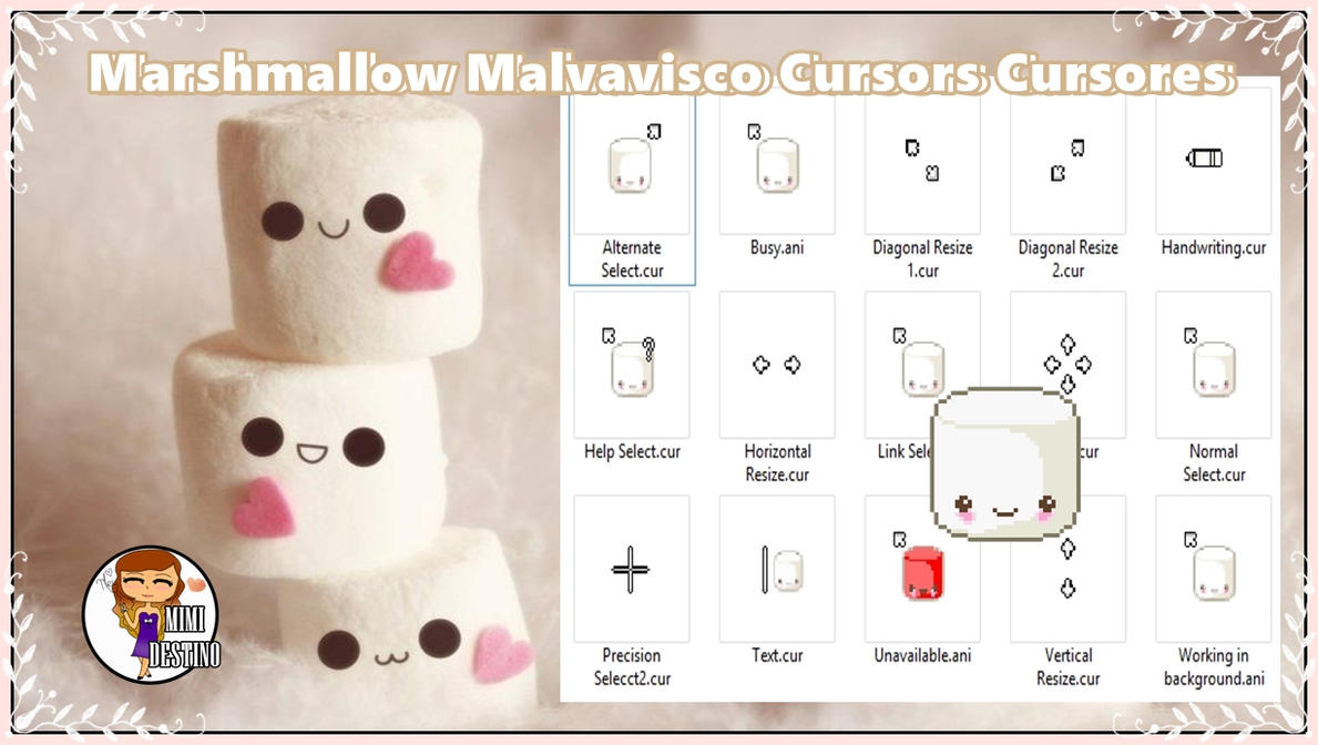Cute Kawaii Donuts Cursors Cursores Skin Pack For Windows 11 And 10 ...