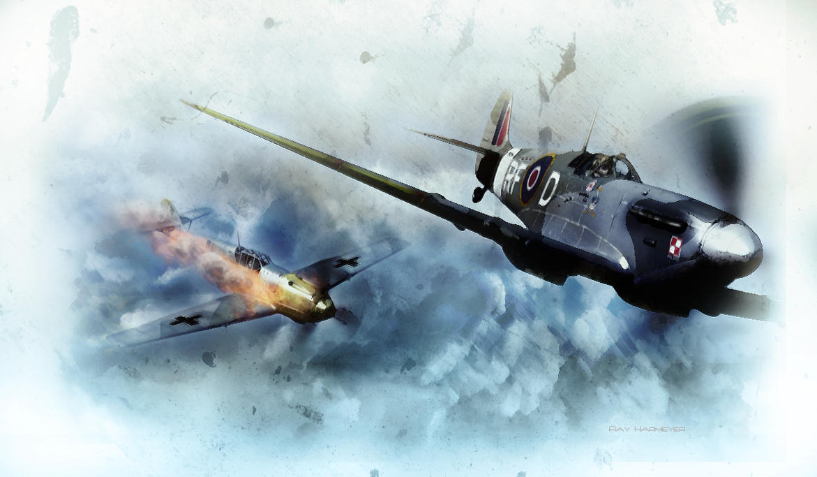 Dogfight Watercolor by Baddog2k7 on DeviantArt