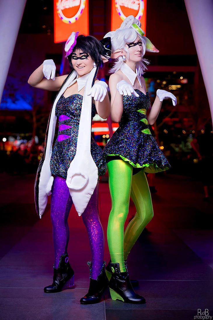 sisters Splatoon cosplay squid