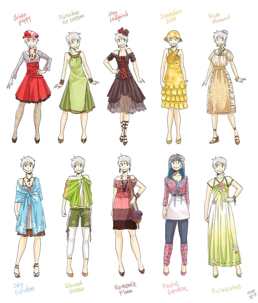 Various female clothes 3 by meago on DeviantArt