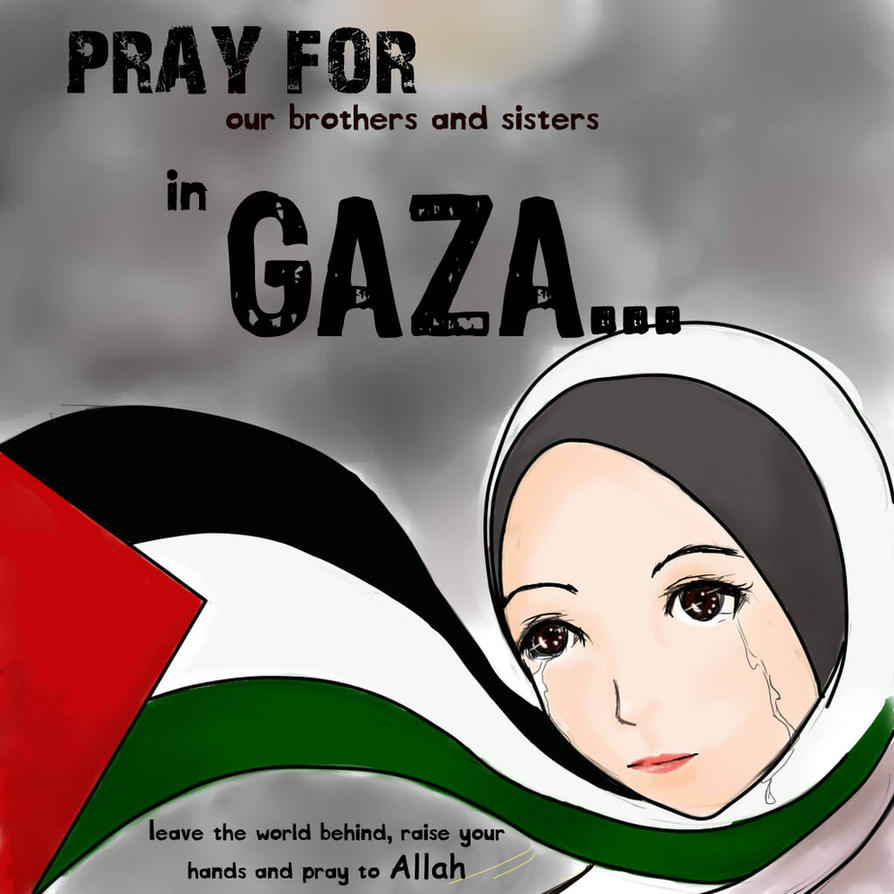 Kartun Muslimah Save Palestine Kolek Gambar