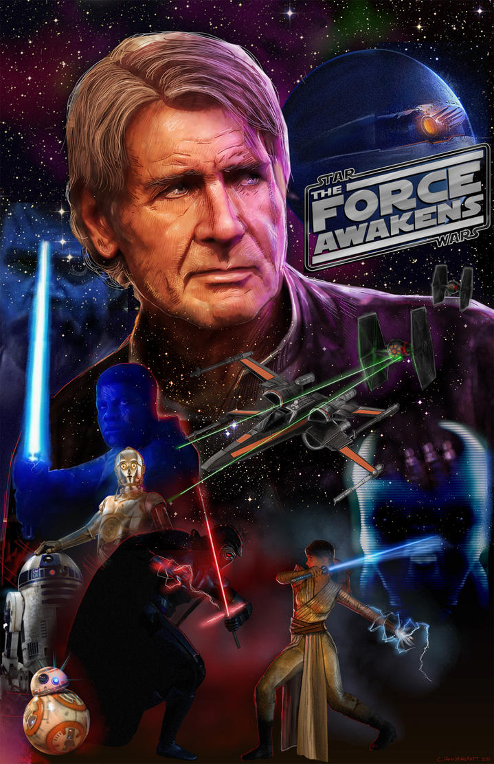 Star Wars The Force Awakens Movie Poster by