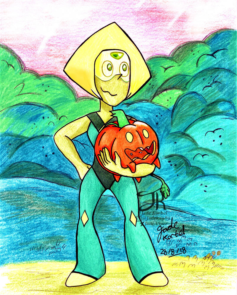 Yeah, i'm officially obsessed with Steven Universe....    I love how Peridot redeemed her initial villain status on the show. Plus she is such a funny character.   Pumpkin ...