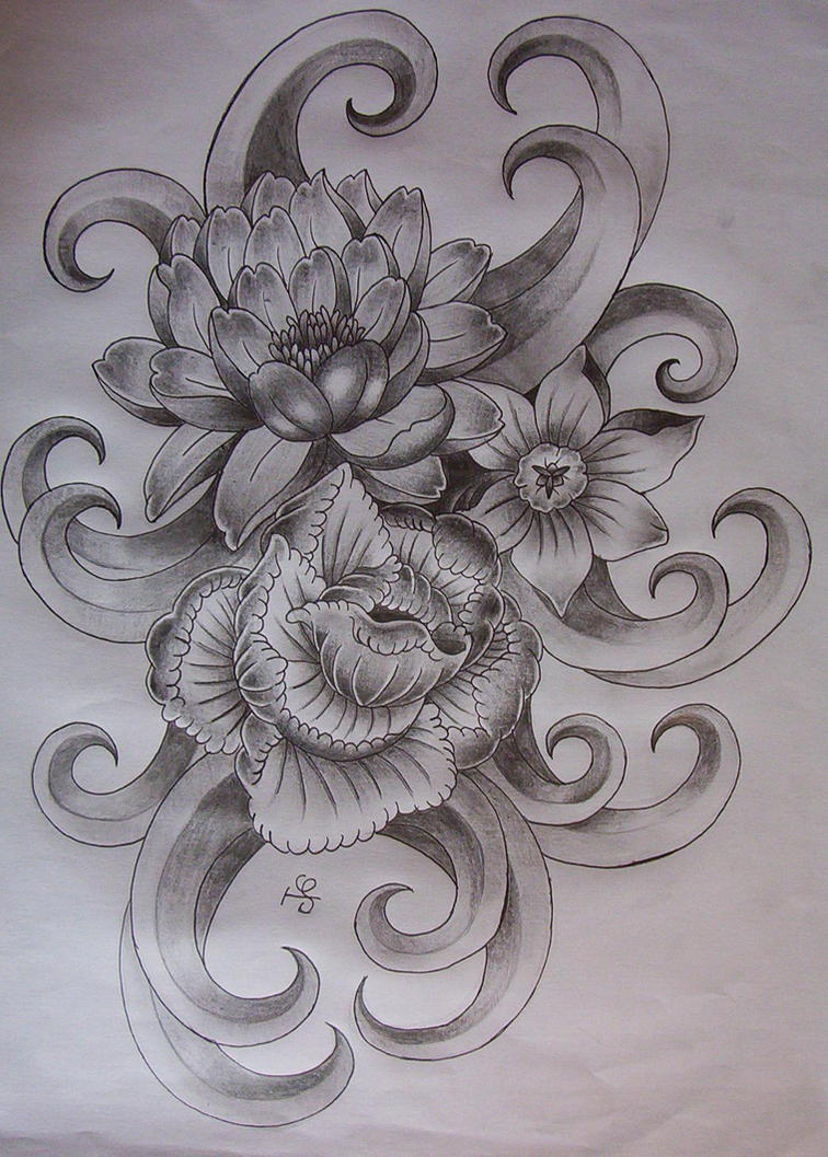 flower tattoo design by tattoosuzette on DeviantArt