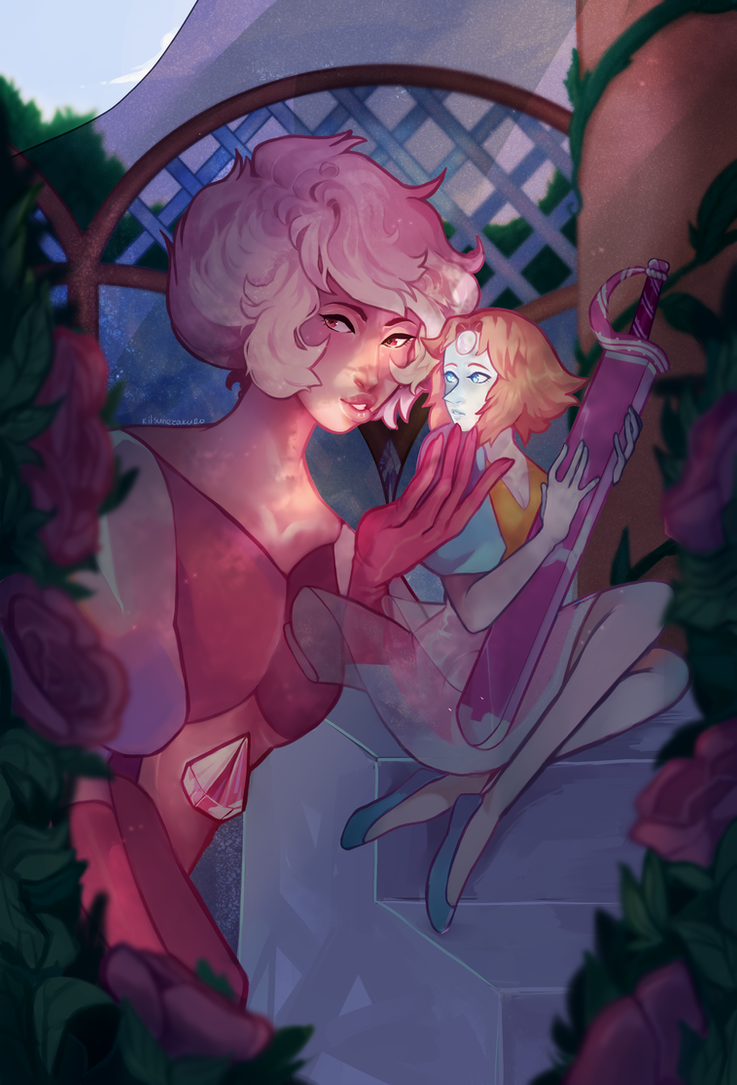:^) a little late posting buuuuttt HEY  I AM REALLY PROUD OF HOW THIS TURNED OUT!!!!!!!!!! FUCK PINK DIAMOND THO MY PEARL DESERVES BETTER. speedpaint 🌺 💎 🌟