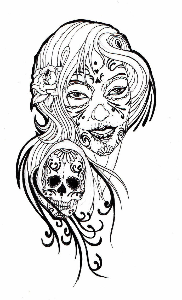 day of the dead flowers coloring pages - photo #36