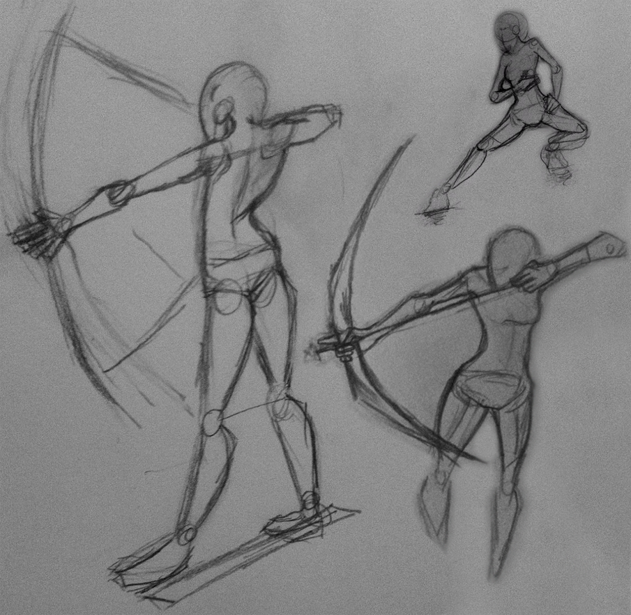Archery Sketches - practice by Archery-colors on DeviantArt