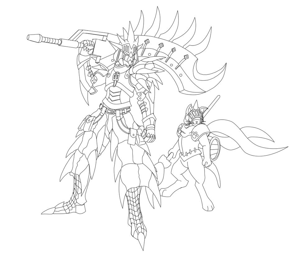 Monster Hunter Rathalos Armor no color by NightmareSystem