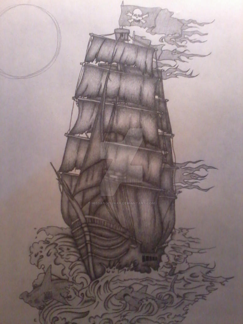 Pirate Ship in Water by MissAngelinaR on DeviantArt