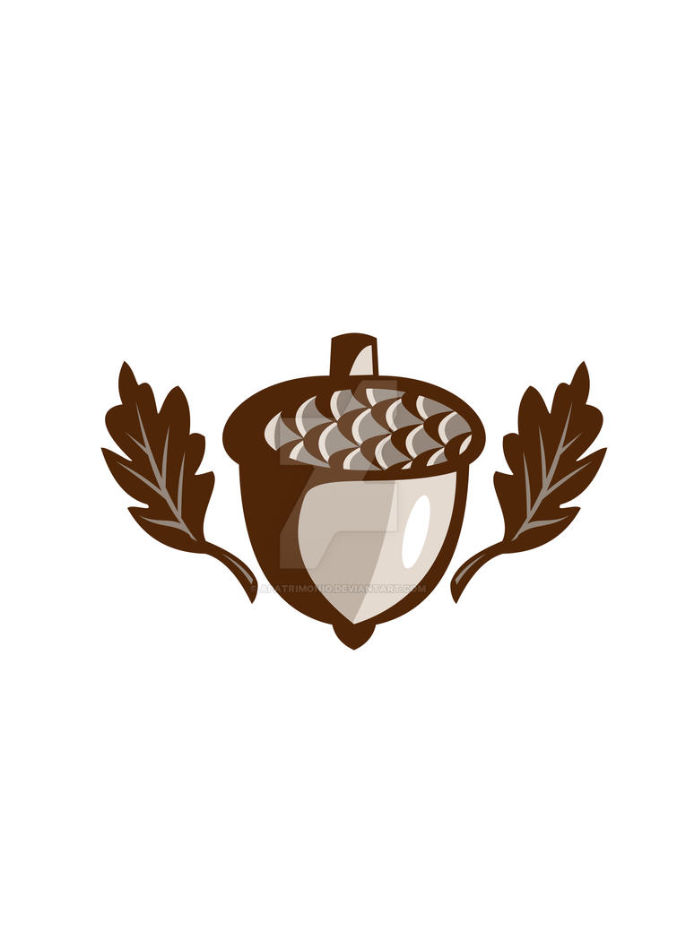 acorn_oak_leaf_isolated_retro_by_apatrim