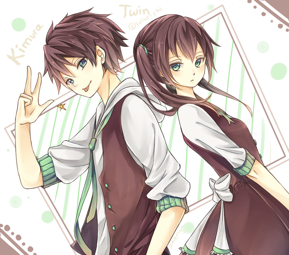 Anime twins boys