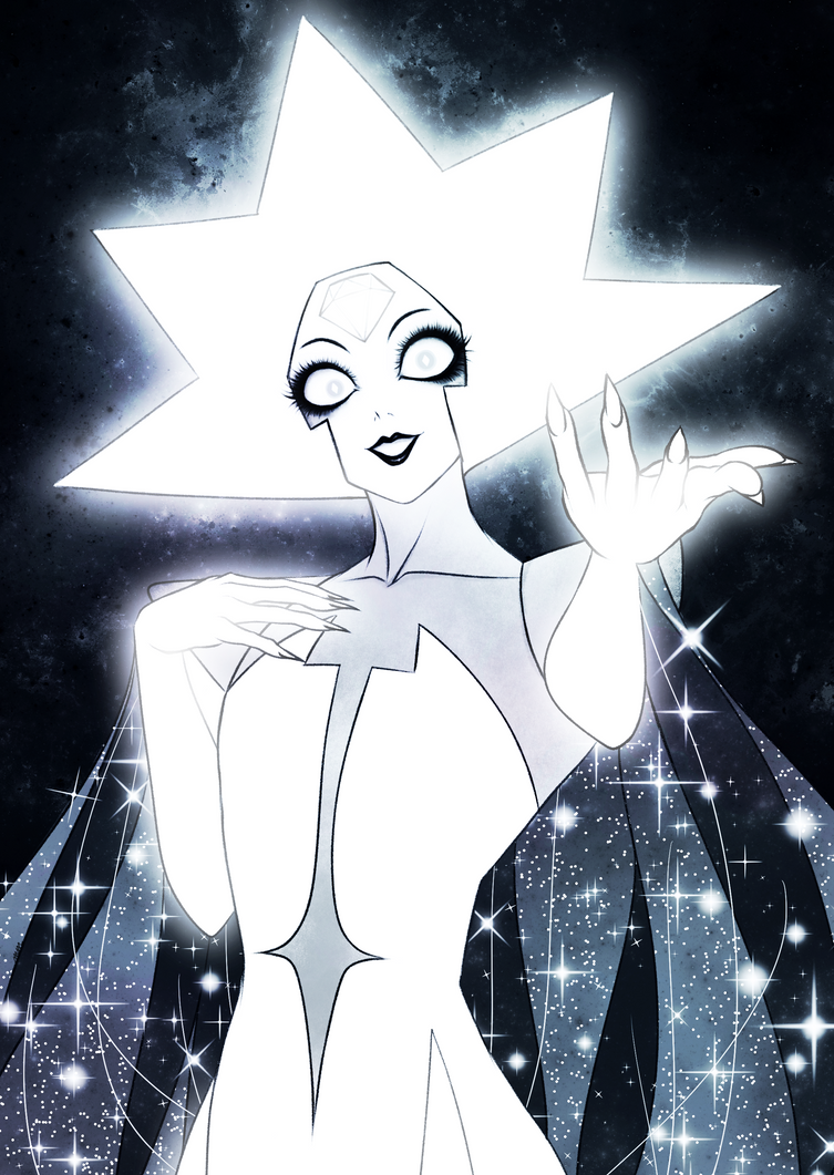 Drew White Diamond from Steven Universe! After years of waiting for even a mere mention of her, WHABAM! Full reveal and everything in Legs From Here to Homeworld! I’m honestly in love with he...