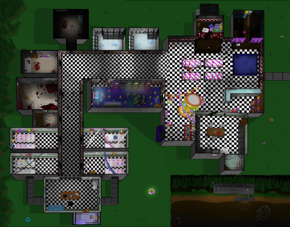 A Modified Fnaf 2 Map By Fancyspiders D9sde8k 
