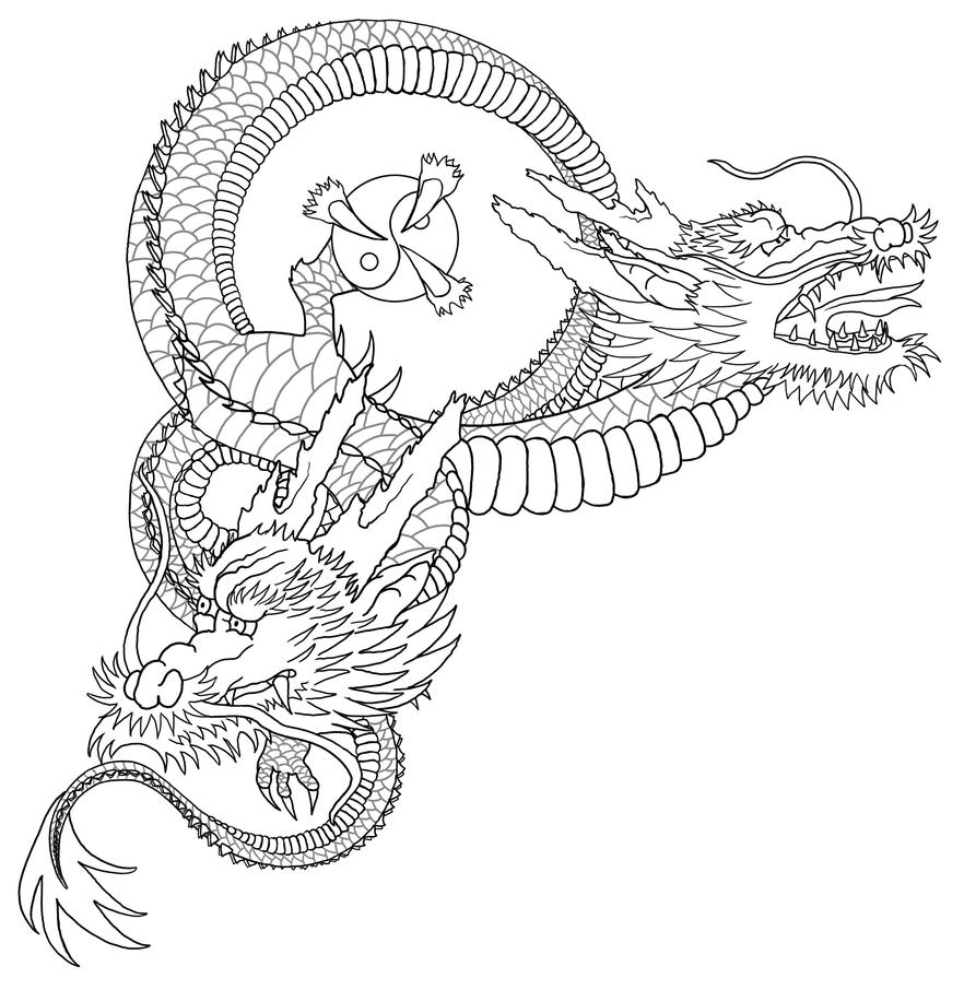 Dragon Outline WIP by Almwitch on DeviantArt