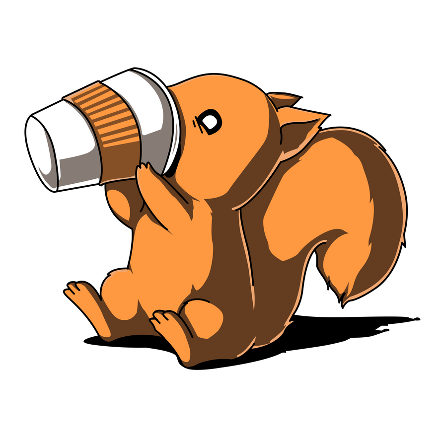 Need More Coffee Squirrel by KomankK on DeviantArt