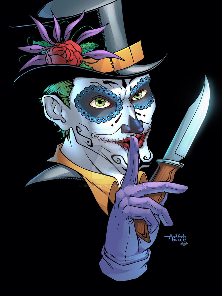 Day of the Dead Joker by ReyAcevedoArt on DeviantArt