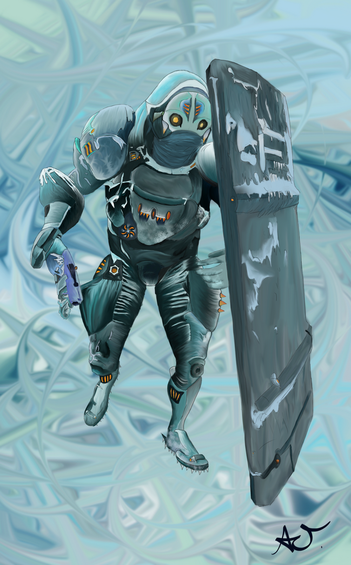 Grineer Arctic Shield Lancer Concept Art by ACTGAMING