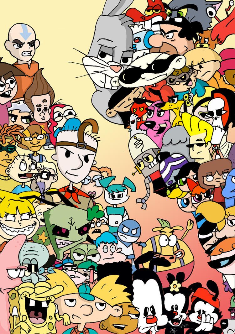 Nickelodeon vs Cartoon Network by https://www.deviantart 