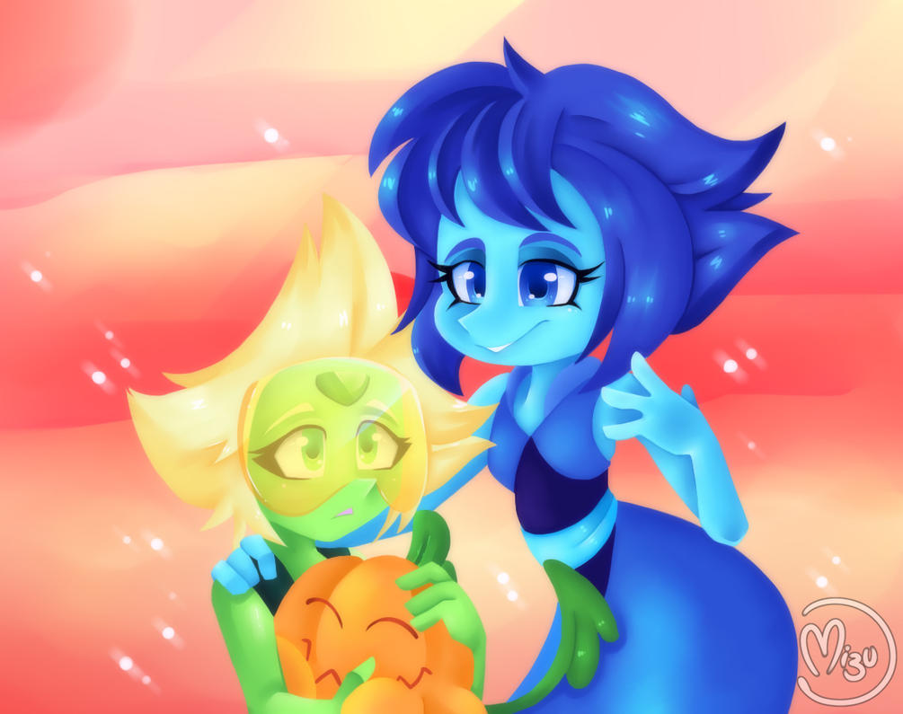 One of my fav scene from Steven Universe where Lapis and Peridot got a pumpkin dog   I loved to do the hair