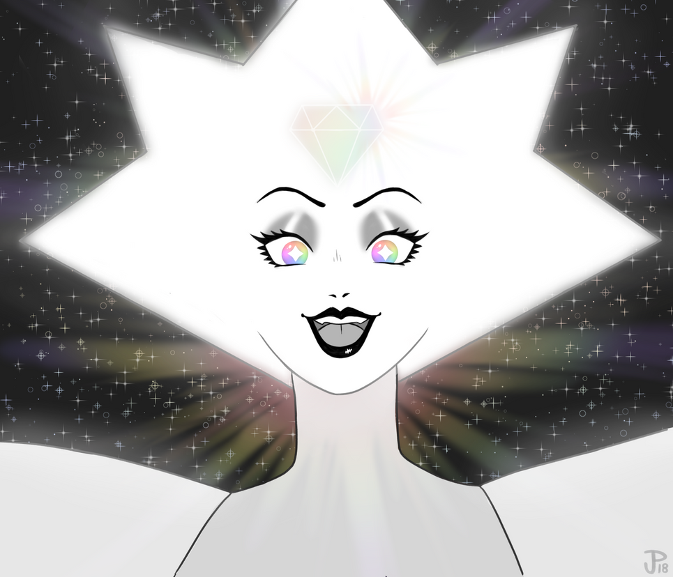 "pink! there you are!" a bit late to the white diamond fanart party but i'm HERE NOW AND I CAN'T STOP DRAWING HER ••••••••••••...