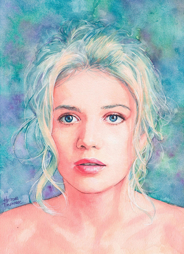 Watercolor Portrait by Trunnec