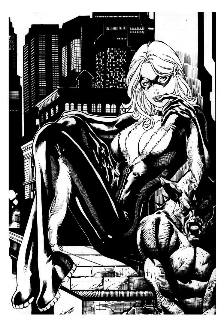 BLACK CAT - PENCIL and INK - by IAGO MAIA by Ed-Benes 