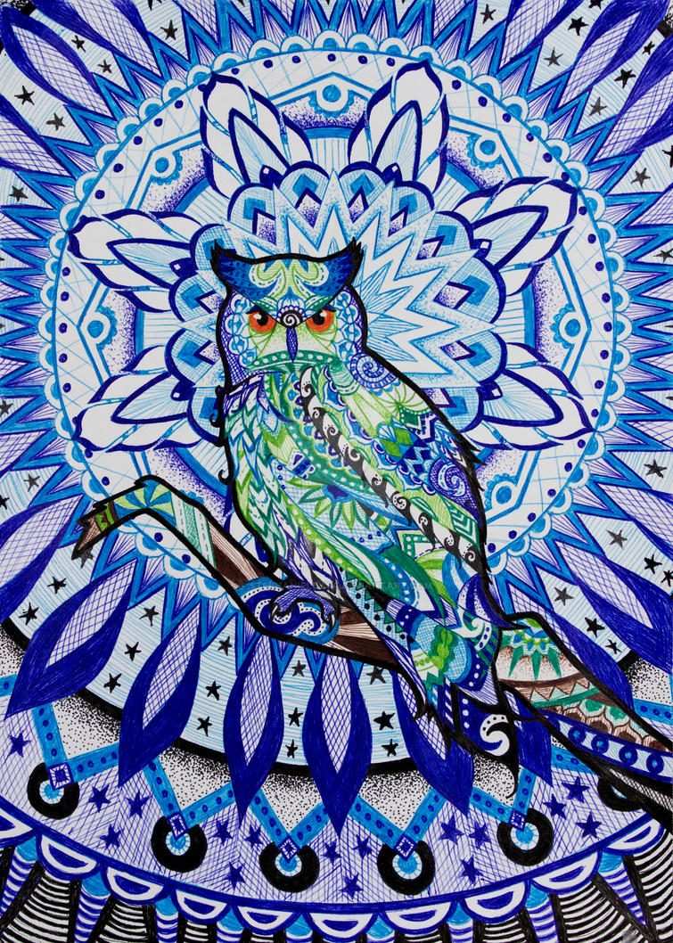 Zentangle Owl by StephanieLeyva on DeviantArt