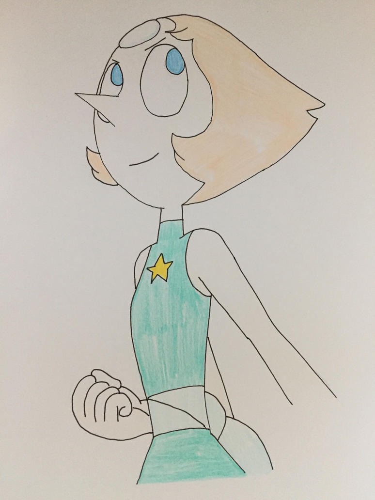 After drawing my favourite Steven Universe character Lapis, I decided to draw my second favourite and that is Pearl. I really liked drawing her and she is probably the reason I am watching the show...