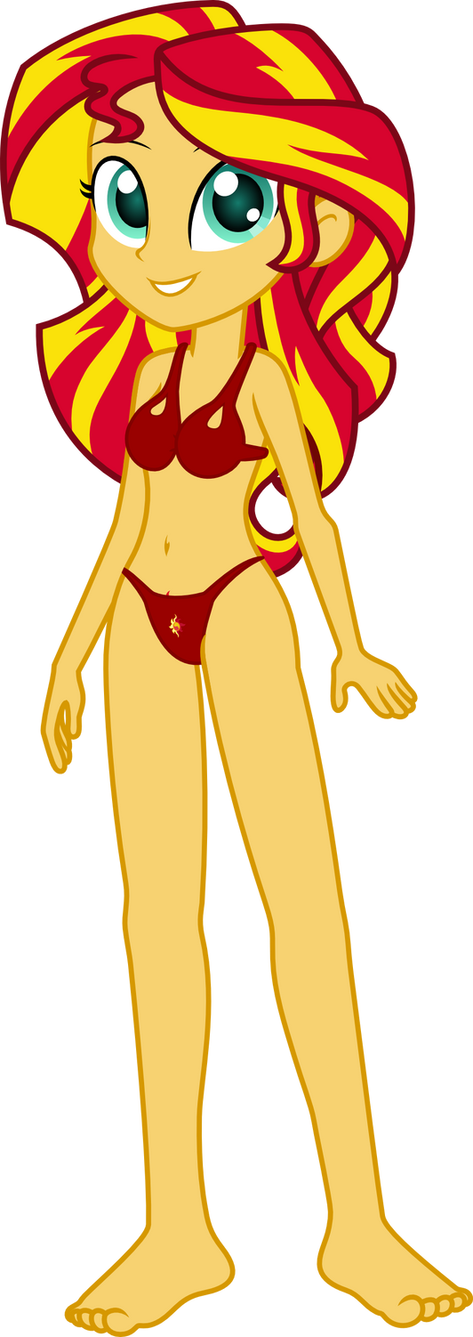 COMSunset Shimmer-Bikini Outfit by SallemCat on DeviantArt