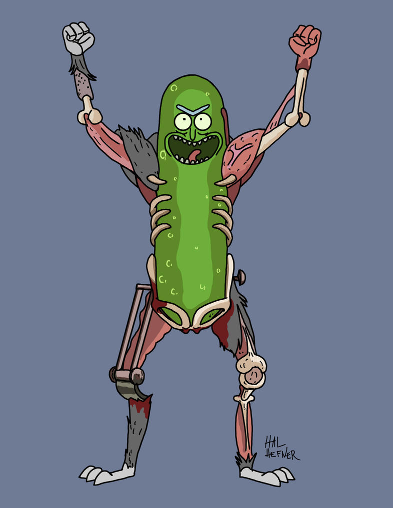Pickle Rick Easy Drawing