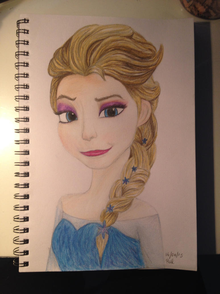 Elsa Colour Pencil Drawing by Olive26194 on DeviantArt