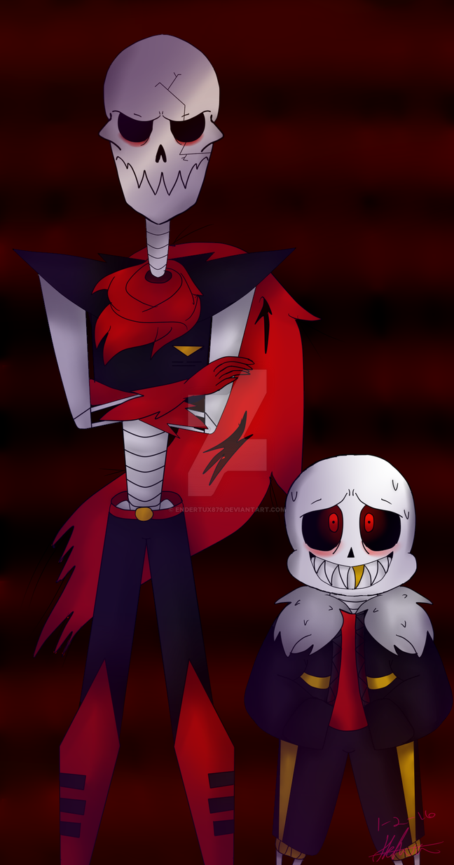 UnderFell Papyrus and Sans by EnderTux879 on DeviantArt