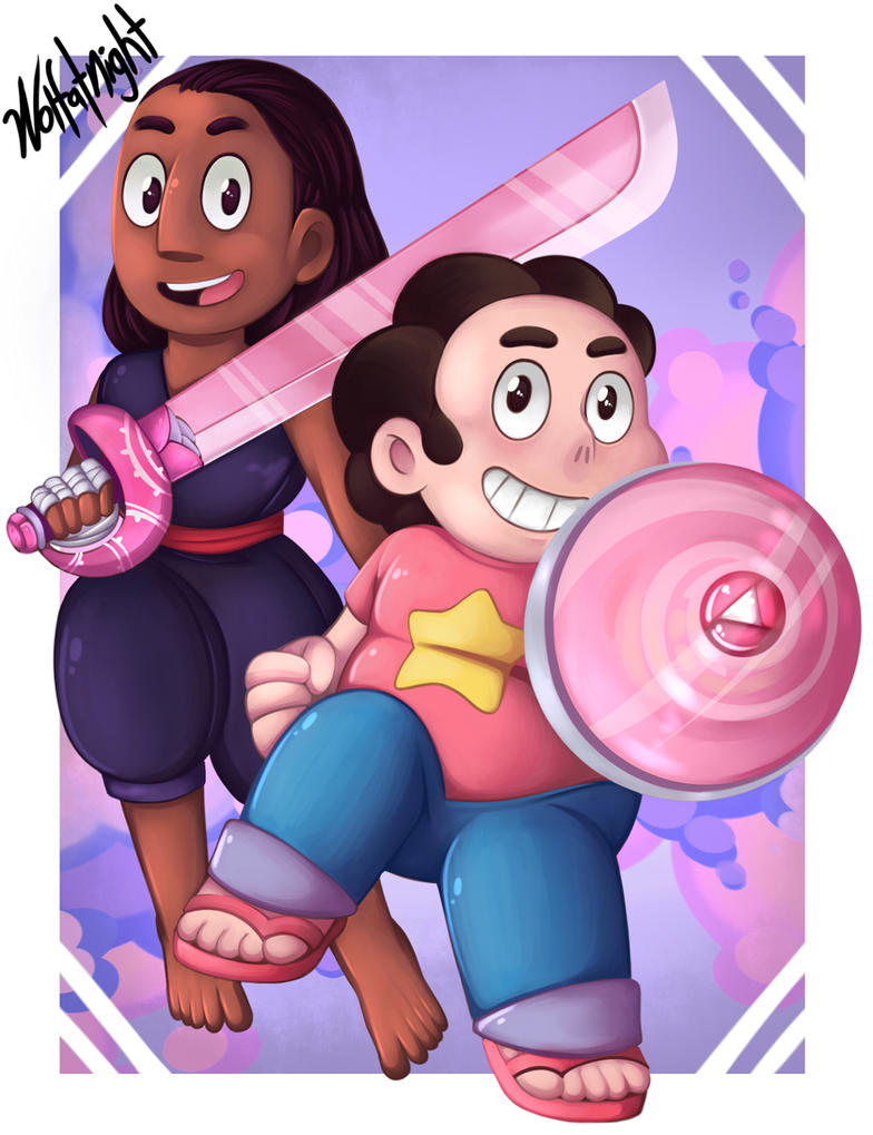 I continued with steven and connie, my favorite couple of steven universe... They are so cute together